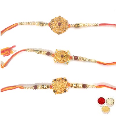 Set Of 3 Designer Rakhi