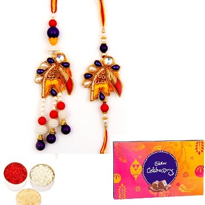 Designer Diamond Bhaiya Bhabhi Rakhi & Celebration