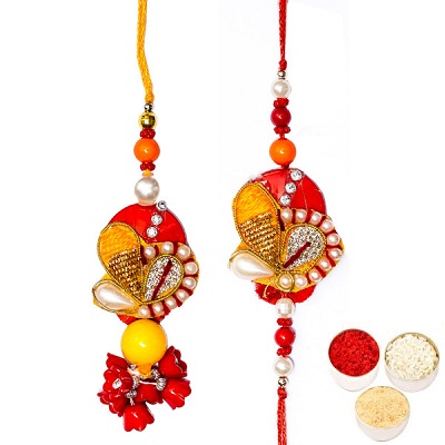 Divine Rakhi Set For Bhaiya Bhabhi Divine Rakhi Set For Bhaiya Bhabhi