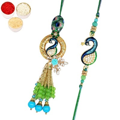 Peacock Rakhis For Bhaiya Bhabhi