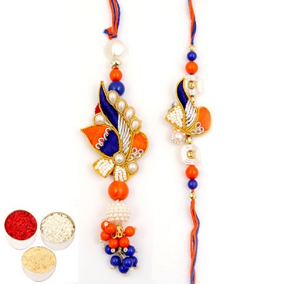 Sparkling Rakhi For Bhaiya Bhabhi