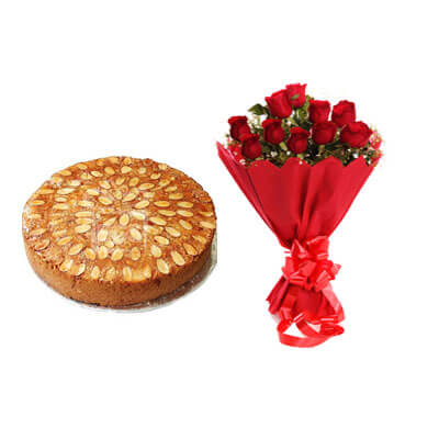 Vanilla Almonds Dry Cake with Bouquet Vanilla Almonds Dry Cake with Bouquet