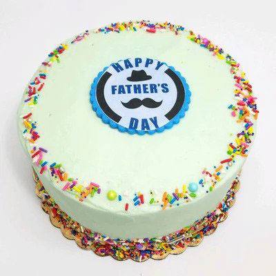 Delicious Fathers Day Vanilla Cake