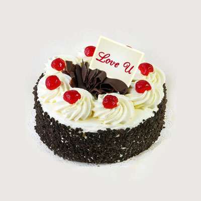 Love U Valentine Five Star Black Forest Cake