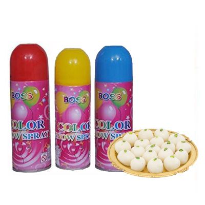 Holi Spray Colors with Rasgulla