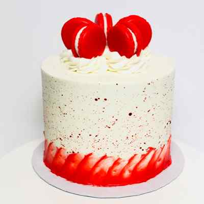 Delectable Red Velvet Cream Cake