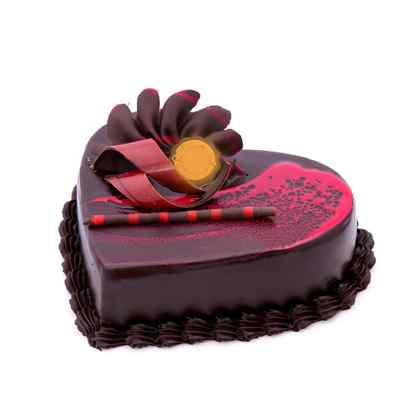 Choco Red Velvet Heart Shape Cake