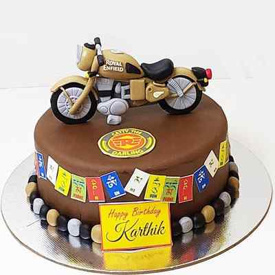 Royal Enfield Bike Cake