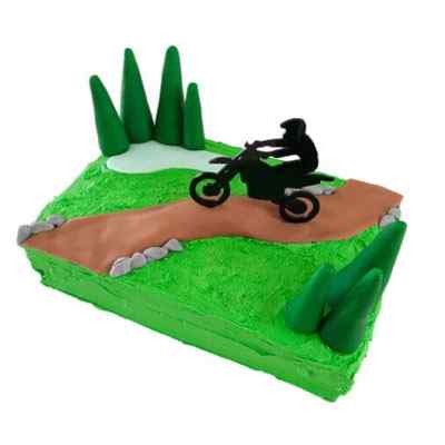 Vanilla Dirt Bike Track Cake