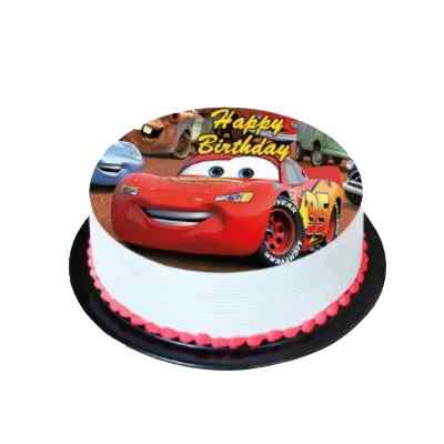 Round Shape Car Photo Cake